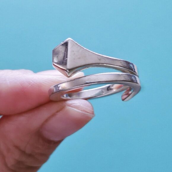 EXTREMELY RARE Vintage Tiffany & Co. Elsa Peretti Sterling Siver Nail Ring 6.25 - Picture 3 of 9